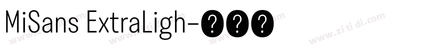 MiSans ExtraLigh字体转换